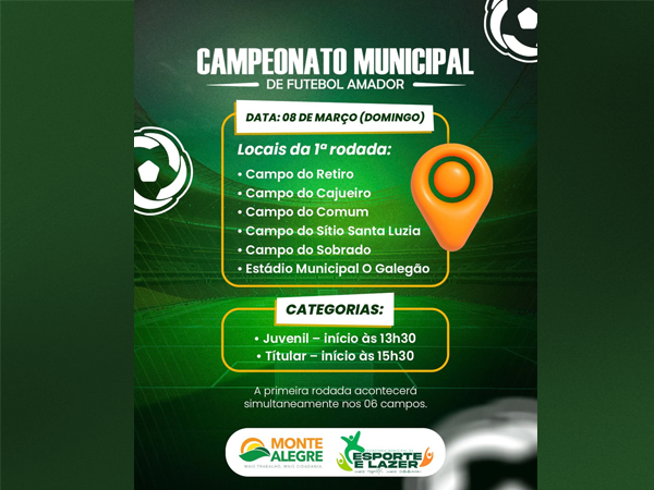 1ª Rodada Agita os Campos Neste Domingo!